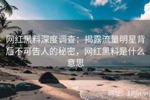网红黑料深度调查：揭露流量明星背后不可告人的秘密，网红黑料是什么意思