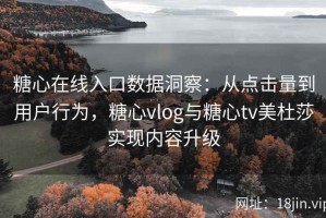 糖心在线入口数据洞察：从点击量到用户行为，糖心vlog与糖心tv美杜莎实现内容升级
