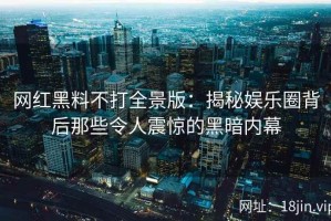 网红黑料不打全景版：揭秘娱乐圈背后那些令人震惊的黑暗内幕
