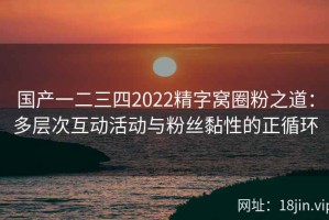 国产一二三四2022精字窝圈粉之道：多层次互动活动与粉丝黏性的正循环
