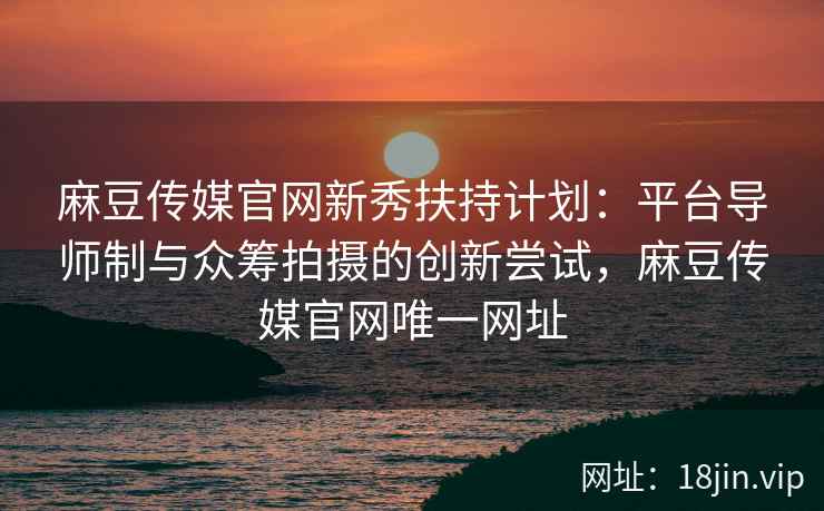 麻豆传媒官网新秀扶持计划：平台导师制与众筹拍摄的创新尝试，麻豆传媒官网唯一网址