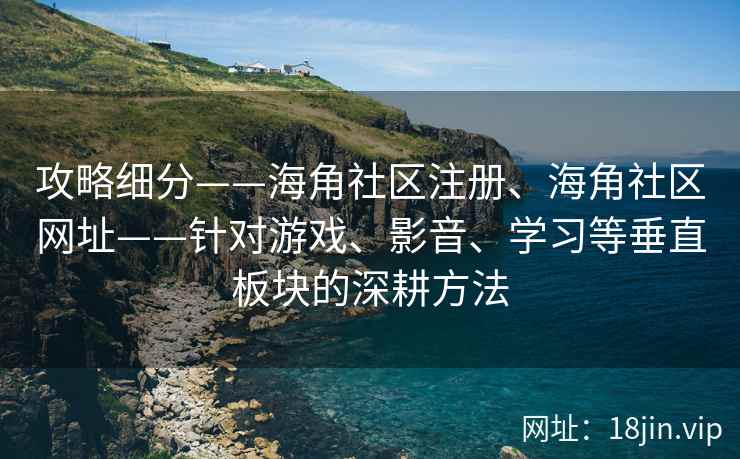 攻略细分——海角社区注册、海角社区网址——针对游戏、影音、学习等垂直板块的深耕方法