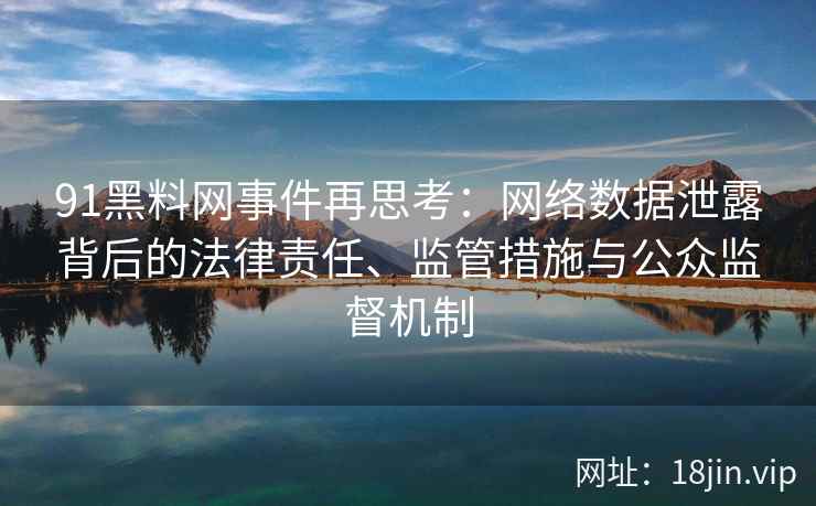 91黑料网事件再思考：网络数据泄露背后的法律责任、监管措施与公众监督机制